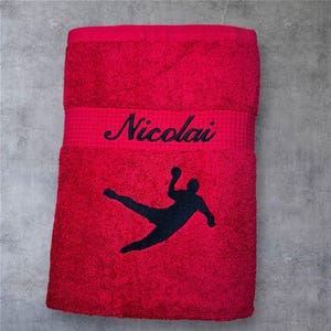 Handballer towel with name, bath towel, guest towel, sauna towel, beautiful colors