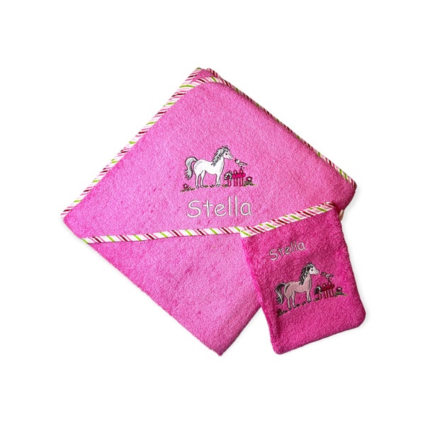 Horse Hooded Towel Etsy