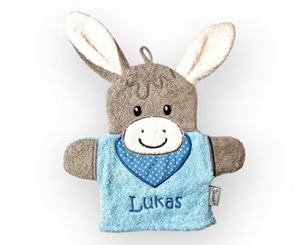 Spiel-Waschhandschuh mit Name, Sterntaler, Emmi, Flocke, Sunny