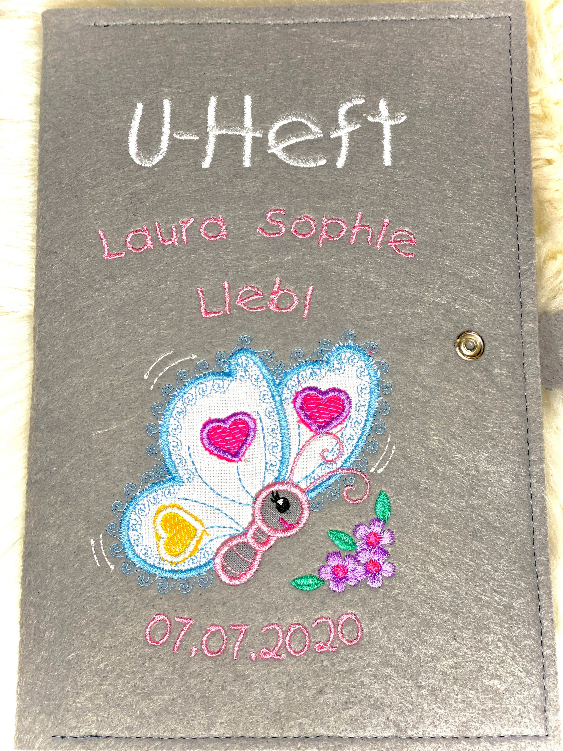 Custodia Per Libretto Di Maternità In Feltro - Portadocumenti Eco Con Scomparti Per Ecografie E Documenti - Foto 6