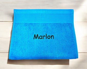 Gästehandtuch 30x50 cm mit Namen in vielen Farben kleines Handtuch