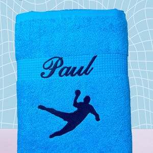 Serviette de handball personnalisée avec nom, serviette de bain, serviette d'invité, serviette de sauna, couleurs magnifiques