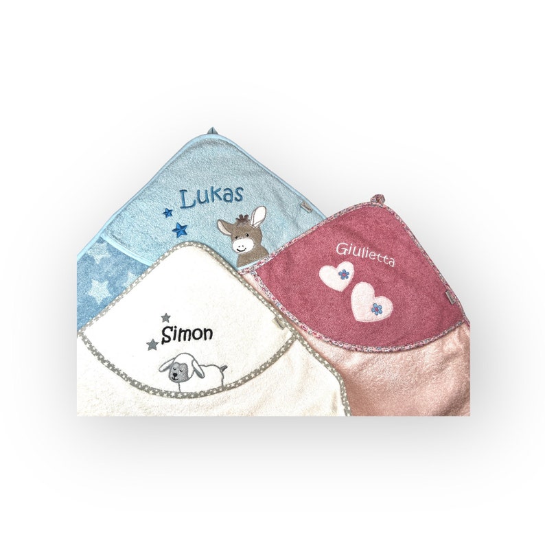 Hooded towel and play wash mitt with name, Sterntaler, Emmi, Mabel, Stanley image 9