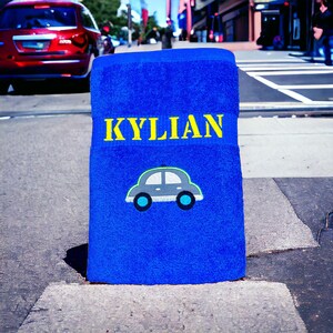 Car towel embroidered with name, bath towel, guest towel, sauna towel, 4 sizes and beautiful colors