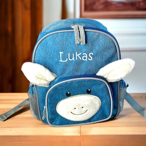 Functional backpack with name embroidered Sterntaler Emmi donkey kindergarten bag