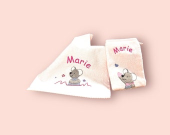 Kinderhanddoek en washandje Sterntaler gepersonaliseerd met naam