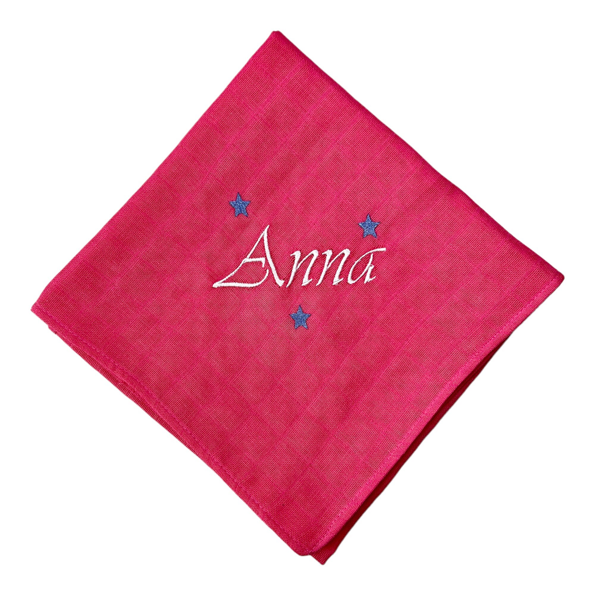 Gauze Cloth/diaper Embroidered With Name and Motif Etsy