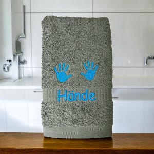 Hand towel embroidered with name or word, bath towel, wellness, sauna