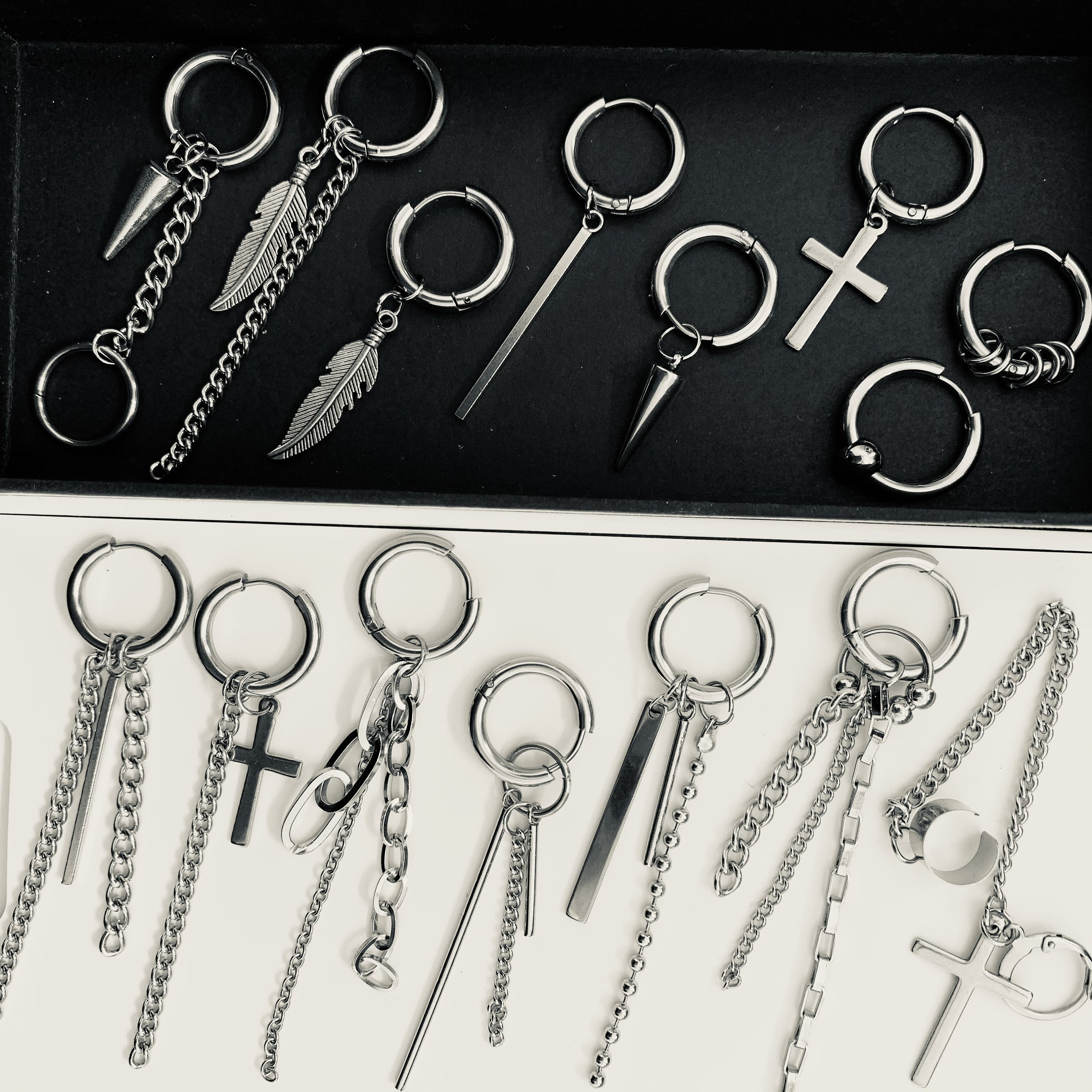 Kpop dangle earrings hotsell