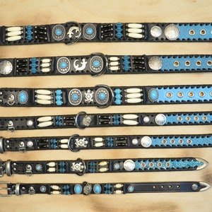 Dog Collar Indian Beads Turquoise