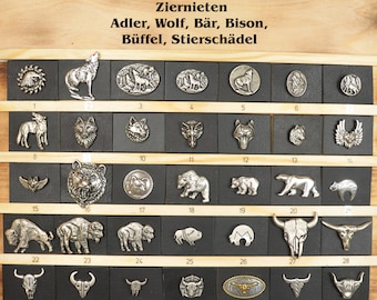 Dekorativa nitar 5: Örn, björn, varg, bisonoxe, buffel, tjurhuvud