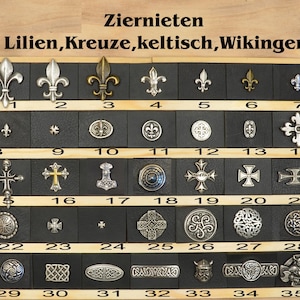 Decorative rivets2: Lilies, crosses, Celtic, Viking, rivets