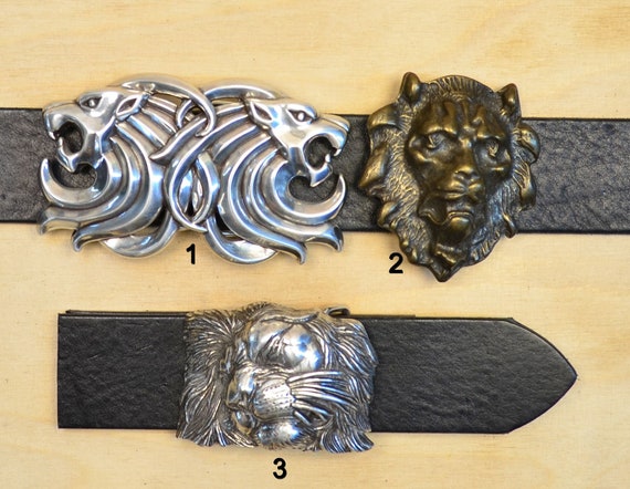 lion belt buckle designer