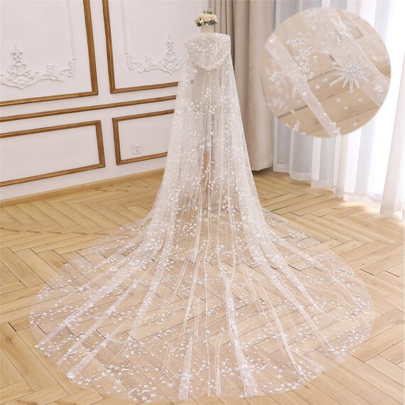 white wedding cloak