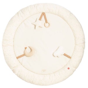 Baby padded play mat with attachment toys, baby nursery activity mat