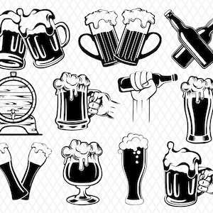 Beer Svg Beer Png Beer Mug Svg Beer Glass Svg Beer Bottle Svg Beer Svg Files Cricut Silhouette Beer For Laser Beer Mug Clipart Beer Logo Svg