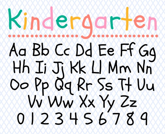 Kindergarten Font Svg Ttf Files Kids Font Baby Font School - Etsy Finland