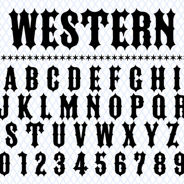 Western Font - Etsy