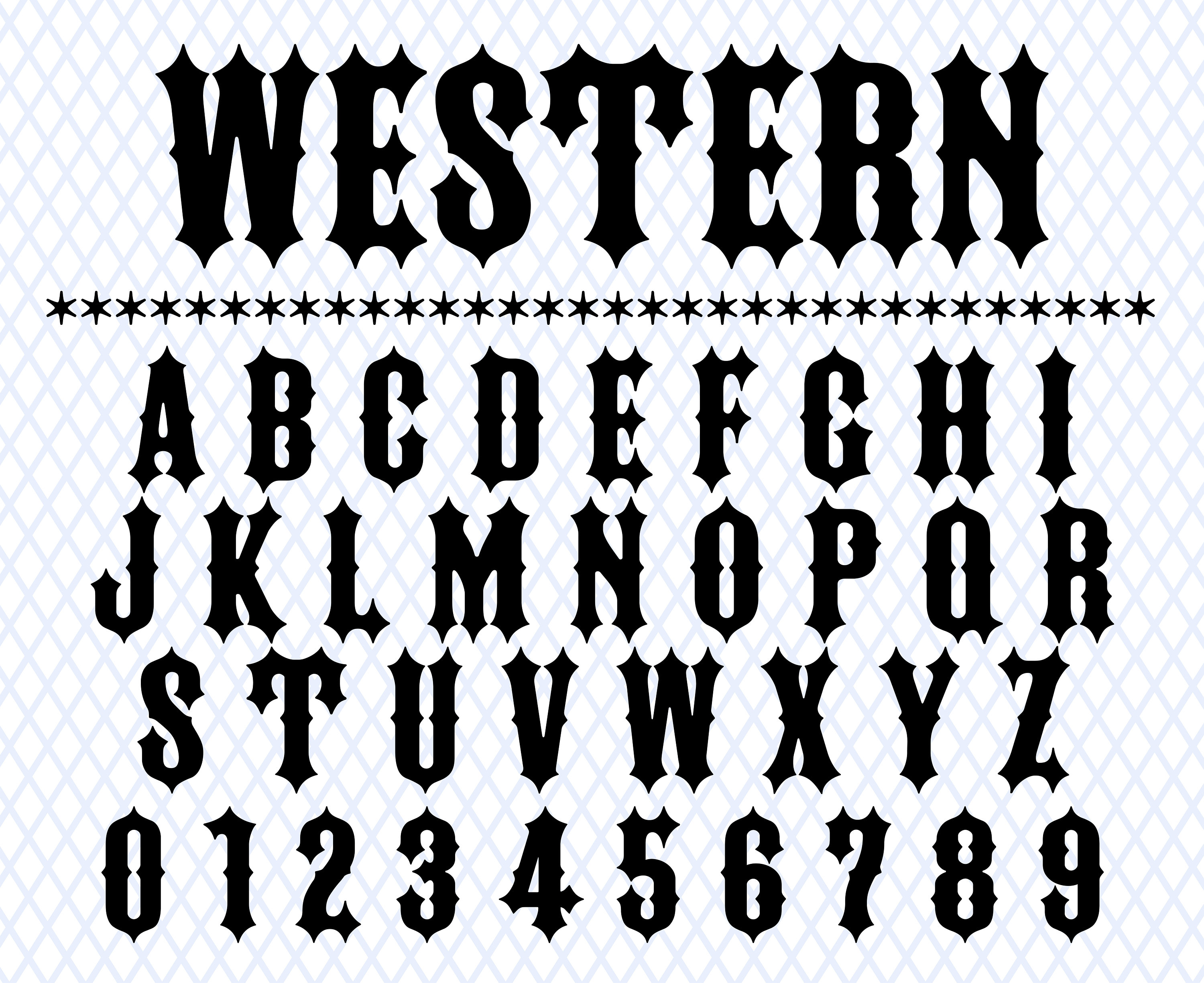 Western Font Ttf Svg Files Western Monogram Font Wild West Font Western ...