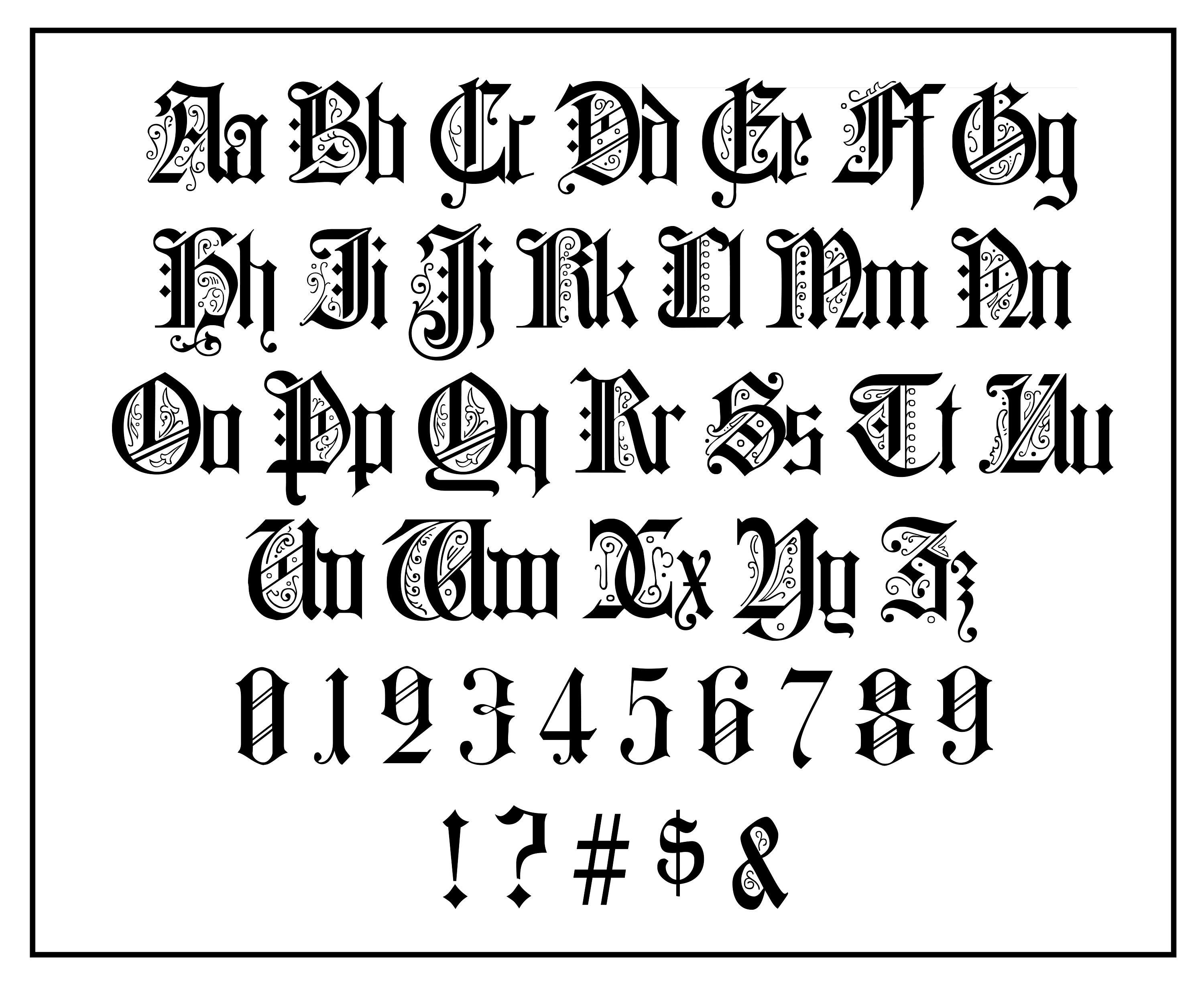 Old English Font Ttf Svg Celtic Font English Font Old English - Etsy