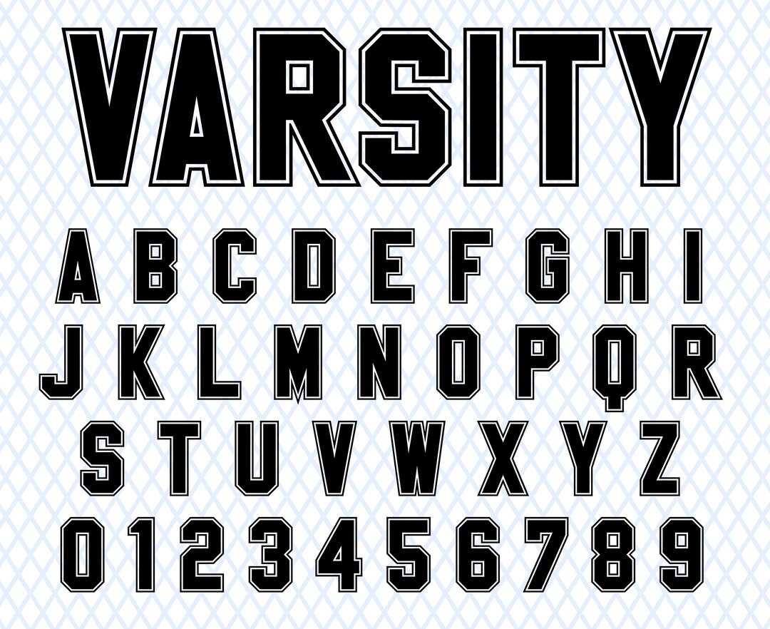 Varsity Font TTF SVG Files Varsity Font College Font Sport Font Cricut ...