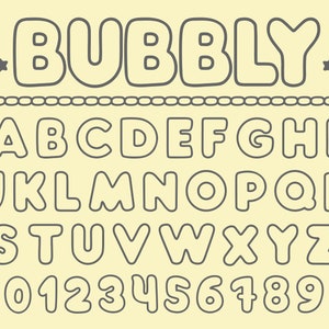 Bubbly Font Bubble Letters Font Bubble Font Svg Ttf Layred For Cricut Cute Bubble Letters Bubble Alphabet Writting Font 70s Bubble Font