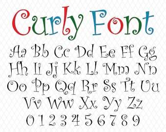 Font: Whirly Curly (True Type Font)