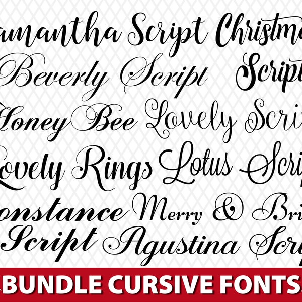 Cursive Fonts - Etsy