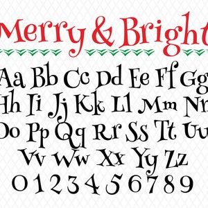 Christmas Fonts Christmas Font Monogram Christmas Script Santa Font Holiday Font Christmas Font TTF SVG PNG Farmhouse Font Cricut Font