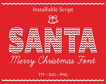 Santa Font Christmas Font Christmas Monogram Font Christmas Script Santa Claus Font Holiday Font Christmas Font TTF SVG PNG Farmhouse Font