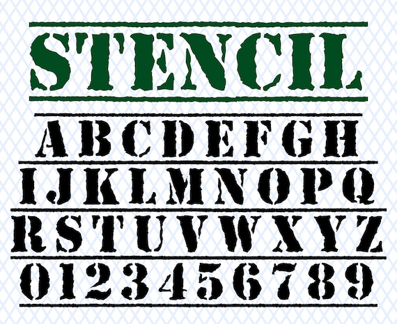 Stencil Ease Military Letter Stencil Set, 1 inch Font, 10 mil