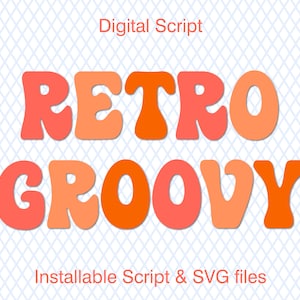 Fuente Groovy Ttf SVG Fuente Retro Groovy Letras Groovy Fuente Groovy Alfabeto Fuente Ondulada Fuente Letras Onduladas Fuente Alfabeto Ondulado Fuente Digital