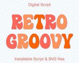 Groovy Font Ttf Svg Retro Groovy Font Groovy Letters Font Groovy Alphabet Font Wavy Font Wavy Letters Font Wavy Alphabet Font Digital Font