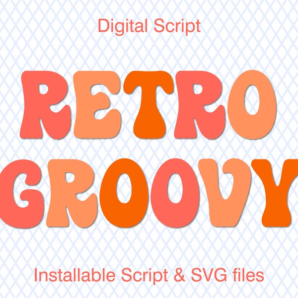 Groovy Font Ttf Svg Retro Groovy Font Groovy Letters Font Groovy Alphabet Font Wavy Font Wavy Letters Font Wavy Alphabet Font Digital Font