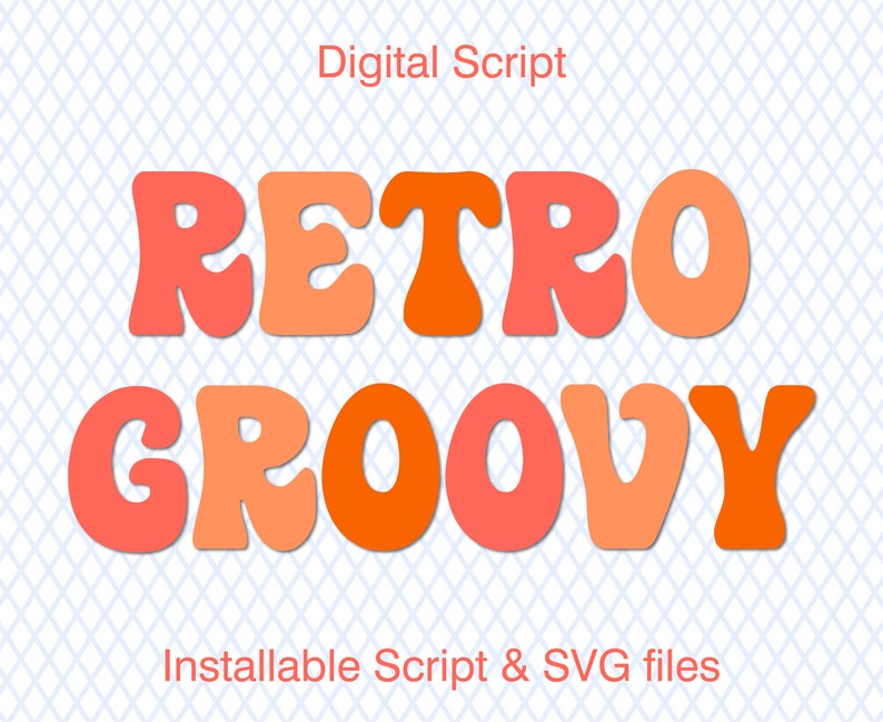 Groovy Font Ttf Svg Retro Groovy Font Groovy Letters Font - Etsy México