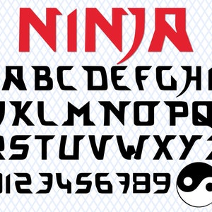 Ninja Font TTF SVG Bestanden Ninja Style Font Ninja Letters Font Assassin Font Ninja Digital Font voor Cricut