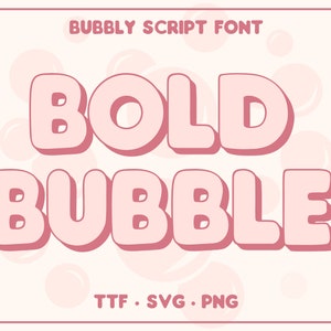 Bubbly Font Bubble Letters Font Bubble Font Svg Ttf Layred For Cricut Cute Bubble Letters Bubble Alphabet Schrift 70er Bubble Font