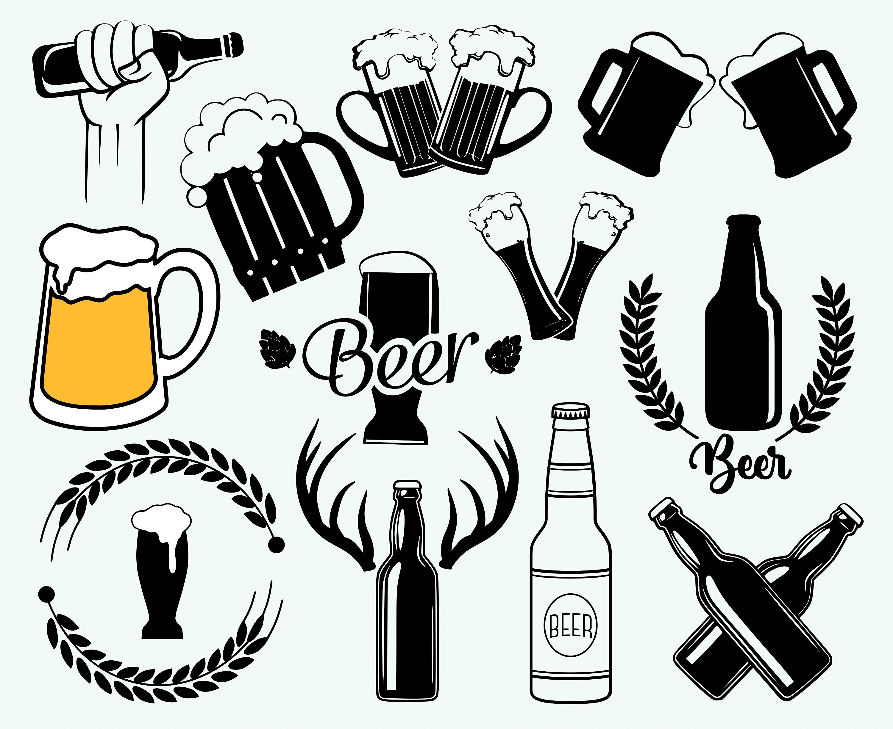 Beer Svg Beer Png Beer Mug Svg Beer Glass Svg Beer Bottle Svg Etsy