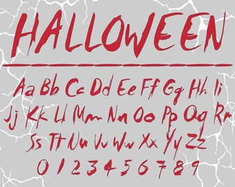 Halloween Font Horror Font Scary Font Creepy Font Spooky Font Halloween Font Alphabet Happy Halloween Font Halloween Font Style Brush Font