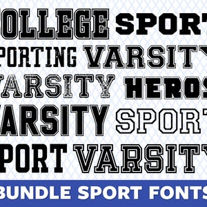 Varsity Fonts TTF SVG Files Varsity Font College Font Sport Font Bundle Fonts Varsity Distressed Font Varsity Letters Font Bundle Fonts