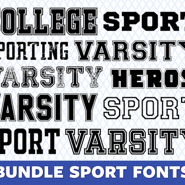 Varsity Fonts TTF SVG Files Varsity Font College Font Sport Font Bundle Fonts Varsity Distressed Font Varsity Letters Font Bundle Fonts
