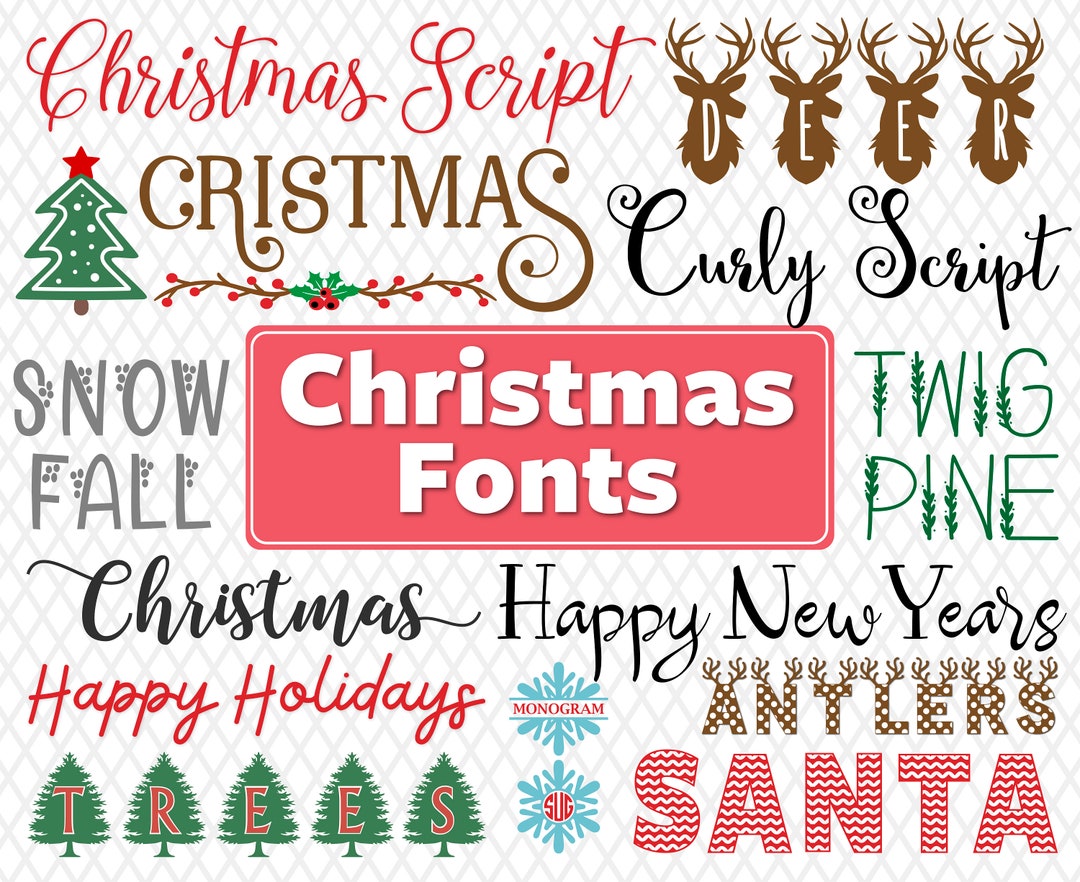 Christmas Fonts Ttf Svg Png Christmas Script Christmas Font Monogram Santa Font Holiday Font 