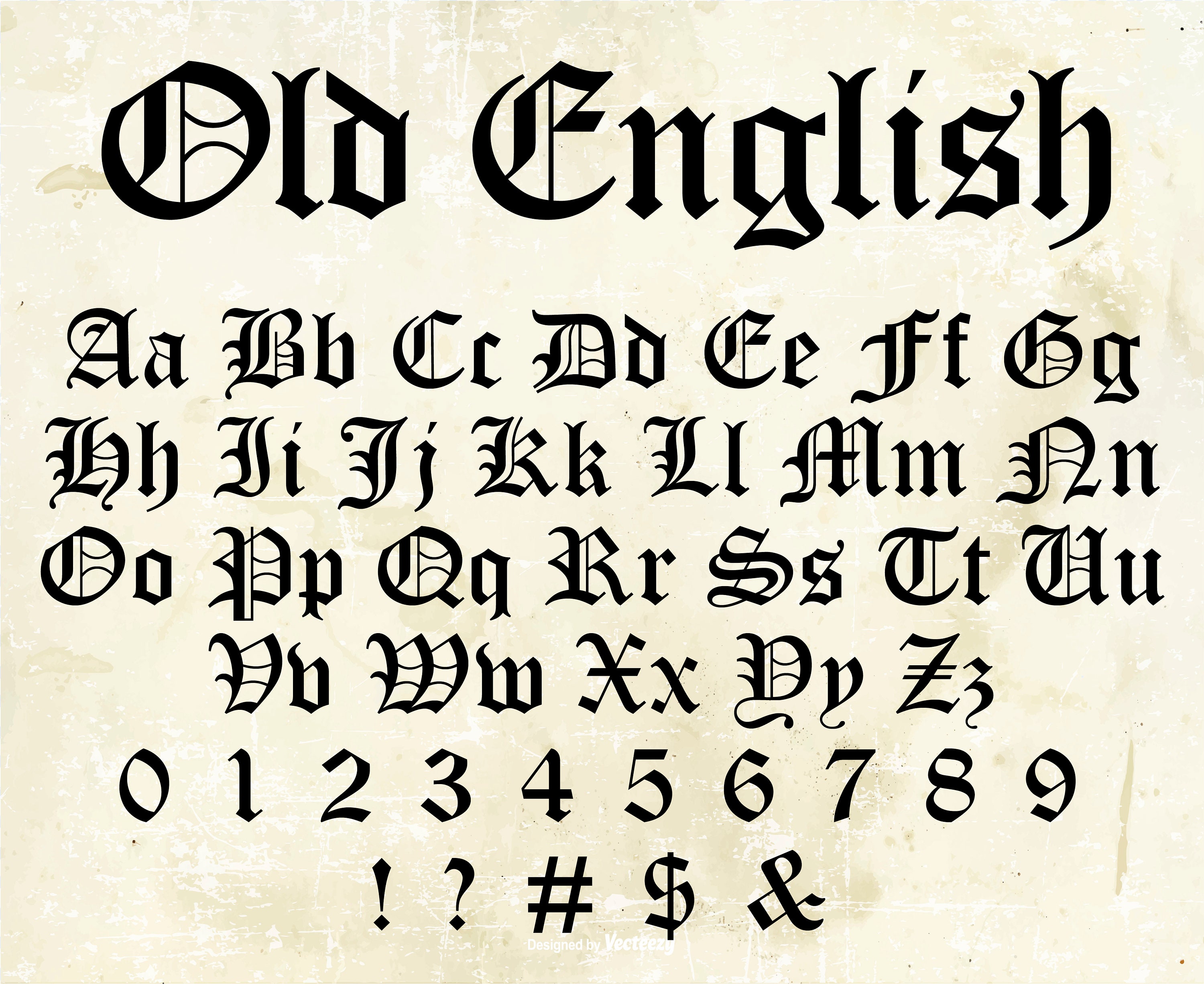 Old English Font Ttf Svg Files Celtic Font English Font Old Etsy