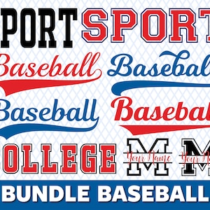 Carattere di baseball Carattere di baseball con code Carattere di softball Carattere di sport Script di baseball Carattere di baseball Cricut Lettere di baseball Font di bundle di baseball