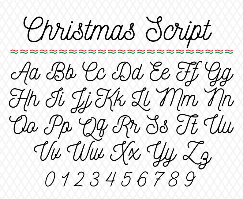 Christmas Fonts Christmas Font Monogram Christmas Script - Etsy