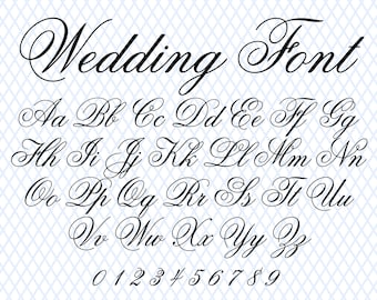 Wedding Font Cursive Font Wedding Script Wedding Cursive Font - Etsy