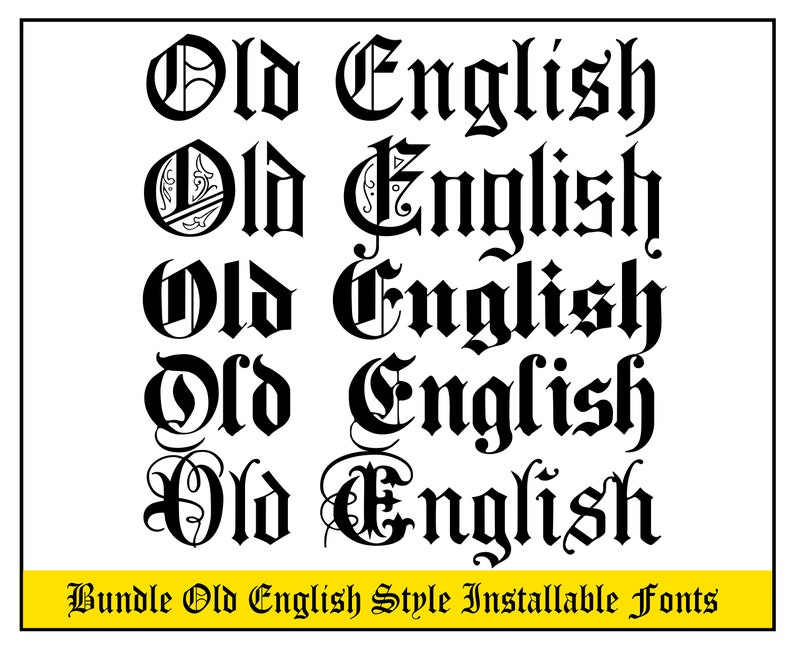 Old English Font Ttf Svg Celtic Font English Font Old English Etsy