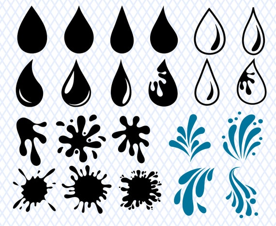 Water Droplet Svg Water Splash Svg Water Drops Svg Rain Drops Svg