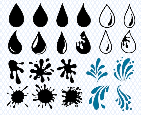 Water Droplet Svg Water Splash Svg Water Drops Svg Rain Drops Svg