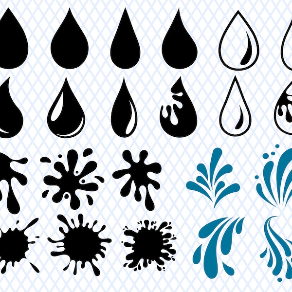 Water Droplet Svg Water Splash Svg Water Drops Svg Rain Drops Svg Water Droplet Cricut Water Drop Vector Water Drop Clip Art Teardrop Svg